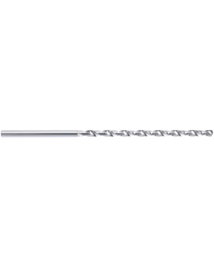 2.25 mm Dia. × 3 mm Shank Dia. × 70 mm OAL × 38 mm LCF, 140 Degrees, 15xD, 2 Flute, Uncoated - Solid Carbide Drills