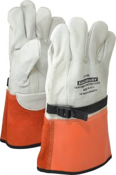 Salisbury by Honeywell - Size XL (10), 14" Long, Cowhide Leather Protector - Not for Electrical Protection (ASTM F696-02), Wear Over Rubber Insulating Gloves, ASTM F496 - Americas Industrial Supply