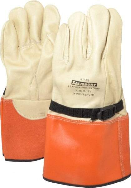 Salisbury by Honeywell - Size 2XL (11), 14" Long, Cowhide Leather Protector - Not for Electrical Protection (ASTM F696-02), Wear Over Rubber Insulating Gloves, ASTM F496 - Americas Industrial Supply