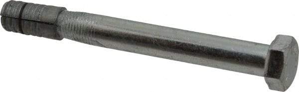 Made in USA - 1/2" Diam, 1/2" Drill, 4" OAL, 1" Min Embedment Taper Bolt Concrete Anchor - Grade 5 Steel, Zinc-Plated Finish, Hex Head, Hex Drive - Americas Industrial Supply