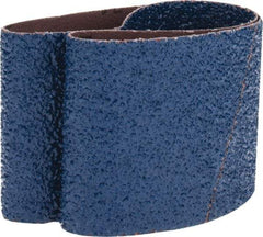 Made in USA - 3" Wide x 21" OAL, 24 Grit, Zirconia Alumina Abrasive Belt - Zirconia Alumina, Very Coarse, Coated, X Weighted Cloth Backing - Americas Industrial Supply