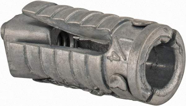 Made in USA - 1/2" Diam, 1/2" Drill, 1-1/4" OAL, Four Way Expansion Concrete Anchor - Grade 5 Alloy Steel, Zinc-Plated Finish, Hex Nut Head, Hex Drive - Americas Industrial Supply