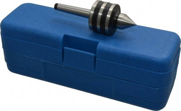 Interstate - MT1 Taper Shank, 1-9/16" Head Diam 556 Lb Capacity Live Center - 1-7/64" Head Length, 0.7813" Point Diam, 1-3/16" Point Len, 66 Lb Max Workpc, 4-9/16" OAL, Standard Point - Americas Industrial Supply