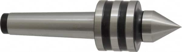 Interstate - MT3 Taper Shank, 1-47/64" Head Diam 858 Lb Capacity Live Center - 1-11/32" Head Length, 1-1/16" Point Diam, 1.4531" Point Len, 650 Lb Max Workpc, 6-1/4" OAL, Standard Point - Americas Industrial Supply