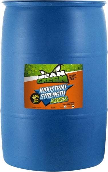 Mean Green - 55 Gal Drum Cleaner/Degreaser - Liquid, Biodegradable, Low Odor - Americas Industrial Supply