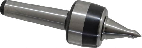 Royal Products - MT4 Taper Shank, 2.68" Head Diam 5,170 Lb Capacity Live Center - 4,500 Max RPM, 1.98" Head Length, 1-1/4" Point Diam, 2.18" Point Len, 1,120 Lb Max Workpc, 8-5/8" OAL, 1/2" Tip Diam, Long Point - Americas Industrial Supply