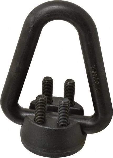 American Drill Bushing - 20,000 Lb Load Capacity Flip-Flop Hoist Ring - 42-50 Ft/Lb Torque, 5/8 Thread, Forged Chrome Moly Steel, Black Oxide Finish - Americas Industrial Supply