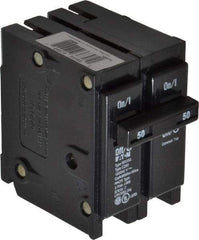 Eaton Cutler-Hammer - 50 Amp, 120/240 VAC, 2 Pole, Plug In Type BR Circuit Breaker - Thermal Magnetic Trip, 10 kA Breaking Capacity, 14-4 AWG - Americas Industrial Supply