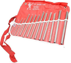 Made in USA - 0.124" to 0.501", Chucking Reamer Set - Straight Flute, Right Hand Cut, 14 Pieces - Americas Industrial Supply