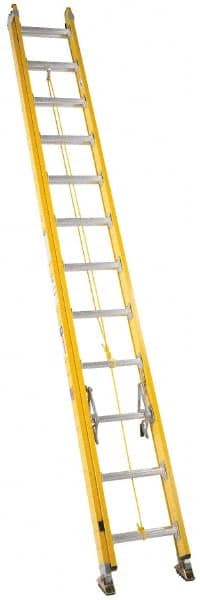 Made in USA - 32' High, Type IA Rating, Fiberglass Extension Ladder - Americas Industrial Supply