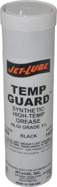 Jet-Lube - 14 oz Cartridge Graphite High Temperature Grease - Black, High/Low Temperature, 600°F Max Temp, NLGIG 1-1/2, - Americas Industrial Supply