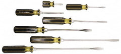 Stanley - 7 Piece Slotted Screwdriver Set - Bit Sizes: Philips 1/4 to 3/8" - Americas Industrial Supply
