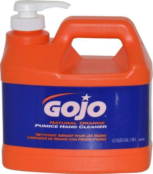GOJO - 1/2 Gal Pump Bottle Liquid Hand Cleaner - General Duty, Orange Scent - Americas Industrial Supply