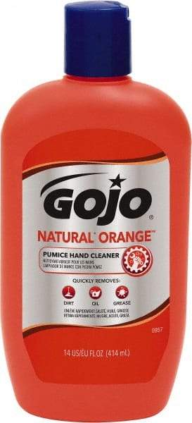 GOJO - 14 oz Squeeze Bottle Liquid Hand Cleaner - General Duty, Orange Scent, W/Pumice - Americas Industrial Supply