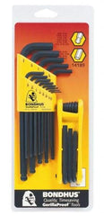 Bondhus - 22 Piece Fold-Up Ball End Hex Key Set - Hex Range 0.05 to 3/8" - Americas Industrial Supply