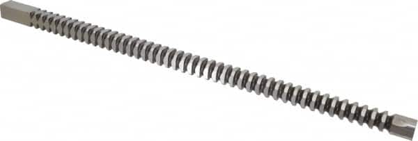Dumont Minute Man - 7/8" x 22-3/4" Overall Length, 15/16" Pilot Hole Diam, Square Broach - 0.8765 to 0.8775" Tolerance, 1.227 to 1.229" Across Corners, 7/16" Pitch, 5/8 to 2" LOC, 9,200 Lbs. Pressure for Max LOC - Americas Industrial Supply