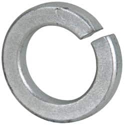 Value Collection - 1-3/8", 1.379" ID, 0.344" Thick Split Lock Washer - Grade 2 Steel, Zinc-Plated Finish, 1.379" Min ID, 1.408" Max ID, 2.219" Max OD - Americas Industrial Supply