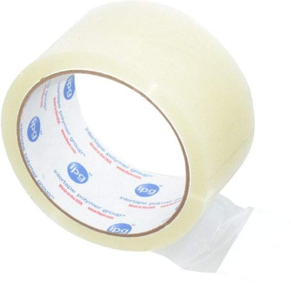 Intertape - 2" x 55 Yd Clear Rubber Adhesive Sealing Tape - Polypropylene Film Backing, 1.6 mil Thick, 25 Lb Tensile Strength, Series 6100 - Americas Industrial Supply
