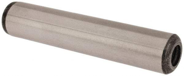 Value Collection - 1/2" Diam x 2-1/2" Pin Length Grade 8 Alloy Steel Pull Out Dowel Pin - 1 Rounded & 1 Threaded End - Americas Industrial Supply