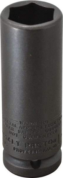Proto - 3/4" Drive 1" Deep Thin Wall Impact Socket - 6 Points, 4" OAL - Americas Industrial Supply