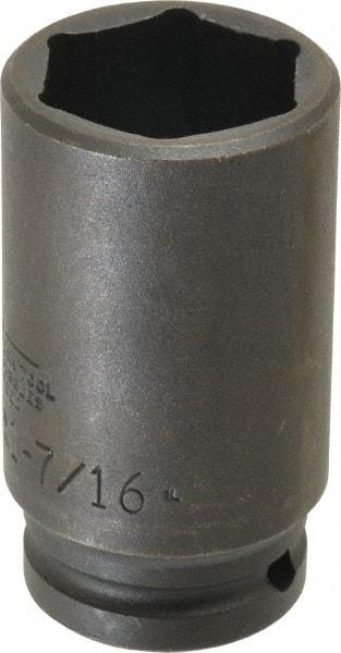 Proto - 3/4" Drive 1-7/16" Deep Thin Wall Impact Socket - 6 Points, 3-1/2" OAL - Americas Industrial Supply