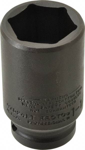 Proto - 3/4" Drive 1-1/2" Deep Thin Wall Impact Socket - 6 Points, 3-1/2" OAL - Americas Industrial Supply