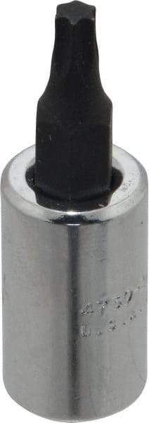 Proto - 1/4" Drive, T20 Torx Bit Socket - 1-1/2" OAL - Americas Industrial Supply
