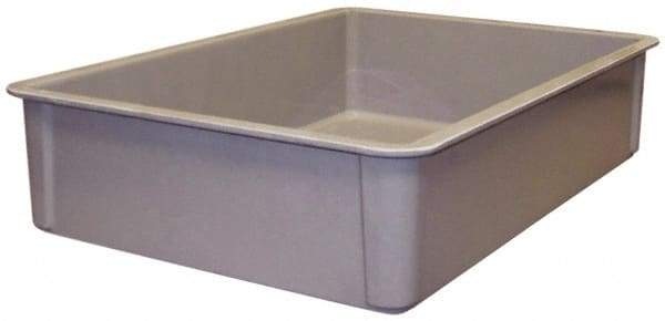 MFG Tray - 400 Lb Load Capacity Gray Fiberglass Tote Container - Stacking, 25.8" Long x 17.8" Wide x 6" High - Americas Industrial Supply