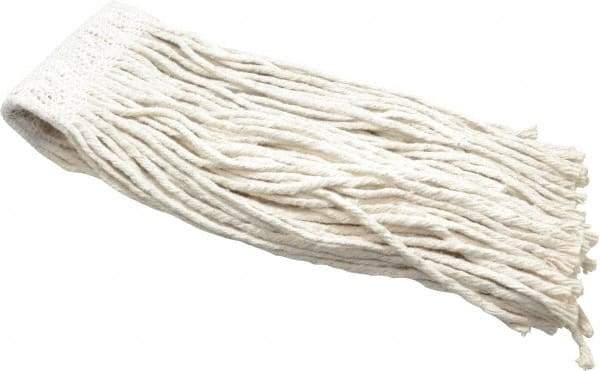 PRO-SOURCE - 5" White Head Band, Large Cotton Cut End Mop Head - 8 Ply, Clamp Jaw Connection, Use for Stripping/Finishing - Americas Industrial Supply