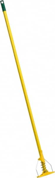 PRO-SOURCE - 48" Wood Spring Clamp Jaw Mop Handle - 1 to 1-1/4" Wet Mop Head Band, Metal Connector, Use with Wet Mops - Americas Industrial Supply
