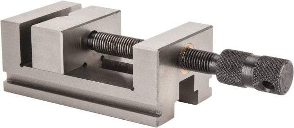 Value Collection - 2-3/8" Jaw Width, 2-3/16" Jaw Opening Capacity, 1" Jaw Height, Toolmaker's Vise - Flat Jaw, 4-3/8" OAL - Americas Industrial Supply