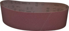 3M - 6" Wide x 48" OAL, 60 Grit, Aluminum Oxide Abrasive Belt - Aluminum Oxide, Medium, Coated, X Weighted Cloth Backing, Series 340D - Americas Industrial Supply