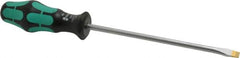 Wera - 287mm OAL Standard Slotted Screwdriver - Round Shank, Ergonomic Handle - Americas Industrial Supply