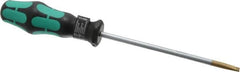 Wera - 223mm OAL Standard Slotted Screwdriver - Round Shank, Ergonomic Handle - Americas Industrial Supply