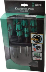 Wera - 6 Piece T10 to T40 Micro Handle Torx Driver Set - T10, T15, T20, T25, T30, T40 - Americas Industrial Supply