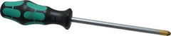 Wera - #3, 10-1/4" OAL, Standard Phillips Screwdriver - 6" Blade Length, Round Shank, Ergonomic Handle - Americas Industrial Supply