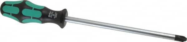 Wera - #4, 12-1/4" OAL, Standard Phillips Screwdriver - 8" Blade Length, Round Shank, Ergonomic Handle - Americas Industrial Supply