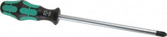 Wera - #4, 12-1/4" OAL, Standard Phillips Screwdriver - 8" Blade Length, Round Shank, Ergonomic Handle - Americas Industrial Supply