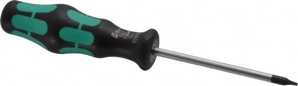 Wera - T5 Torx Driver - 2-3/8" Blade Length, 5" OAL, Ergonomic Handle - Americas Industrial Supply