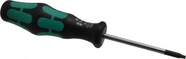 Wera - T9 Torx Driver - 2-3/8" Blade Length, 5-1/2" OAL, Ergonomic Handle - Americas Industrial Supply