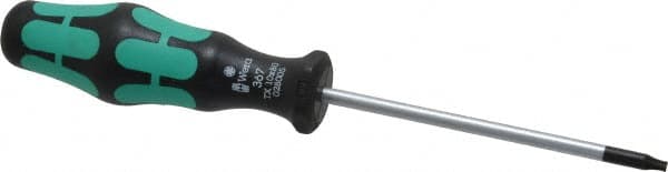 Wera - T10 Torx Driver - 3-3/16" Blade Length, 6-1/4" OAL, Ergonomic Handle - Americas Industrial Supply