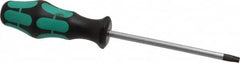 Wera - T40 Torx Driver - 5" Blade Length, 9-5/8" OAL, Ergonomic Handle - Americas Industrial Supply