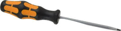 Wera - 161mm OAL Standard Slotted Screwdriver - Hexagon Shank, Ergonomic Handle - Americas Industrial Supply