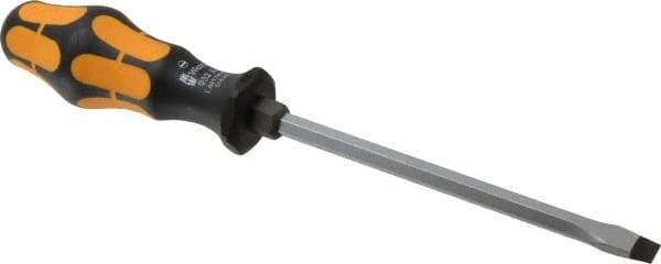 Wera - 262mm OAL Standard Slotted Screwdriver - Hexagon Shank, Ergonomic Handle - Americas Industrial Supply