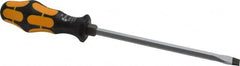 Wera - 287mm OAL Standard Slotted Screwdriver - Hexagon Shank, Ergonomic Handle - Americas Industrial Supply