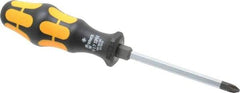 Wera - #2, 8" OAL, Demolition Phillips Screwdriver - 4" Blade Length, Hexagon Shank, Ergonomic Handle - Americas Industrial Supply