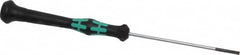 Wera - Electronic/Electrostatic Slotted Screwdriver - 80mm Blade Length, Round Shank, Ergonomic Handle - Americas Industrial Supply