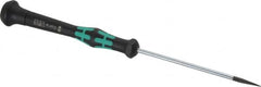 Wera - Electronic/Electrostatic Slotted Screwdriver - 80mm Blade Length, Round Shank, Ergonomic Handle - Americas Industrial Supply