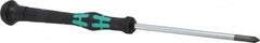 Wera - #1, 6-1/8" OAL, Electronic/Electrostatic Phillips Screwdriver - 3-1/8" Blade Length, Round Shank, Ergonomic Handle - Americas Industrial Supply