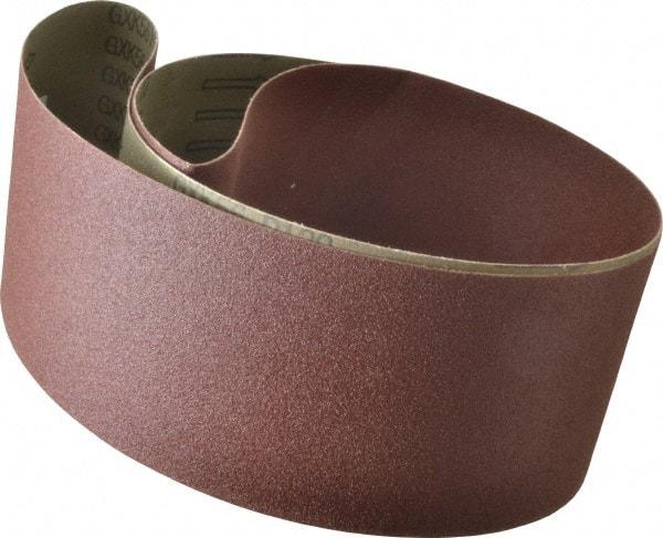 Tru-Maxx - 4" Wide x 60" OAL, 120 Grit, Aluminum Oxide Abrasive Belt - Aluminum Oxide, Fine, Coated, X Weighted Cloth Backing - Americas Industrial Supply